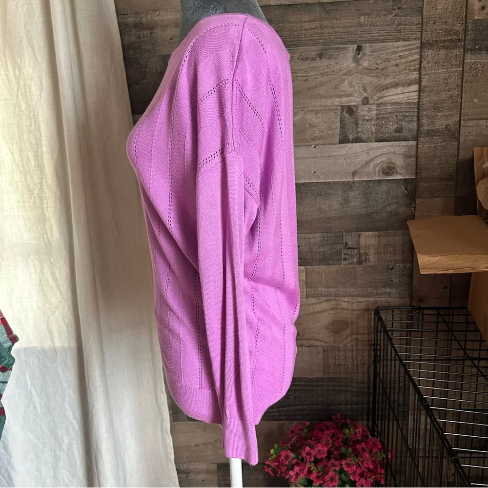 Banana Republic Women's Lilac Crew Neck Sweater - Picture 2 of 7